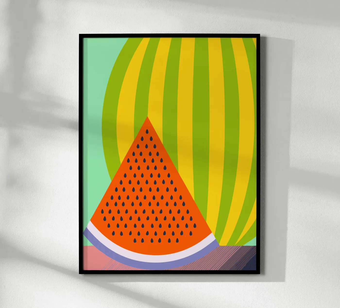 Illustrazione vettoriale dell'anguria poster da kamilaze