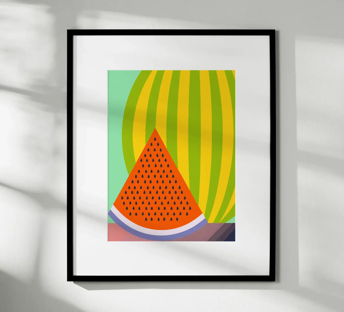 Illustrazione vettoriale dell'anguria poster da kamilaze