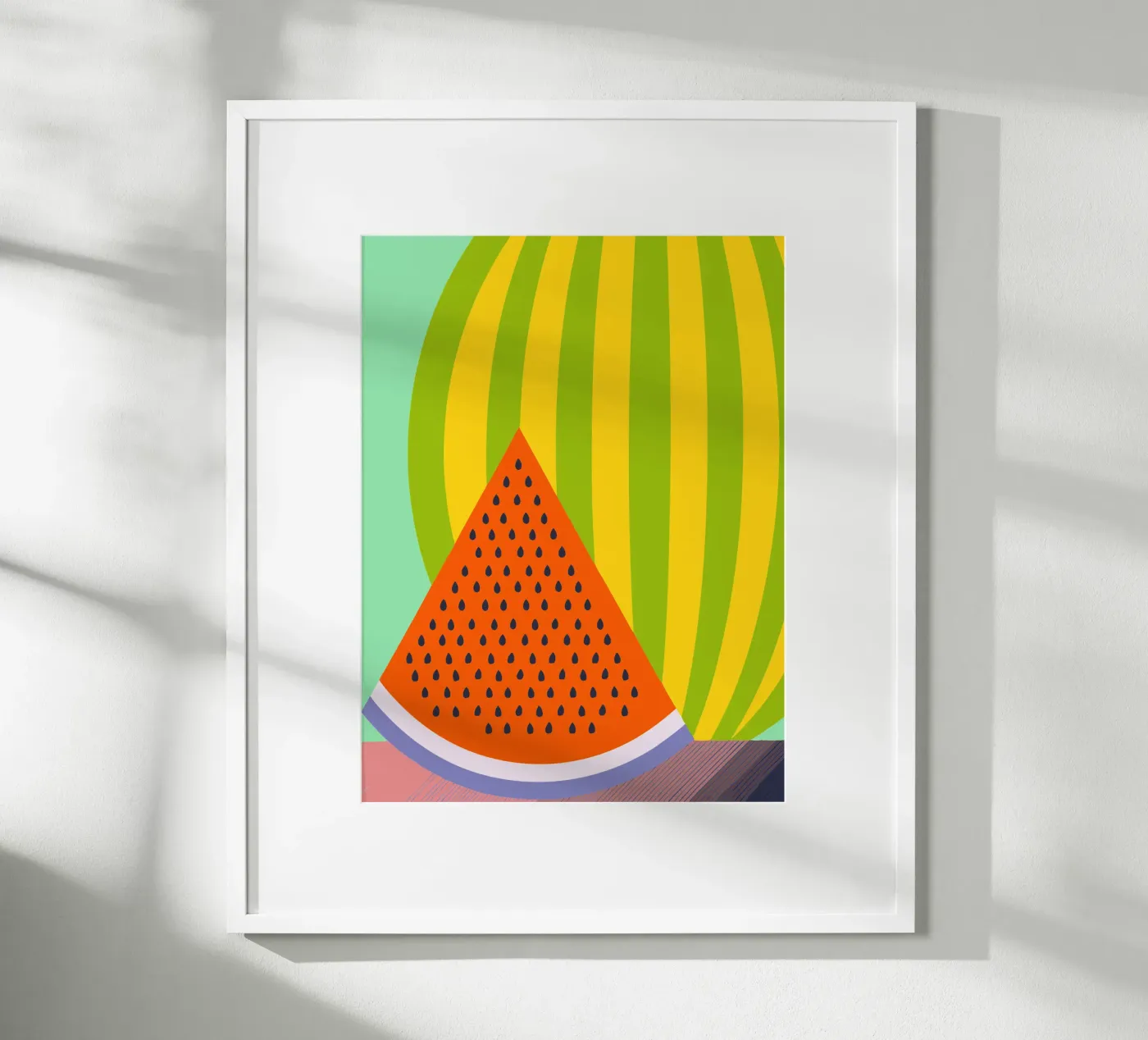 Illustrazione vettoriale dell'anguria poster da kamilaze
