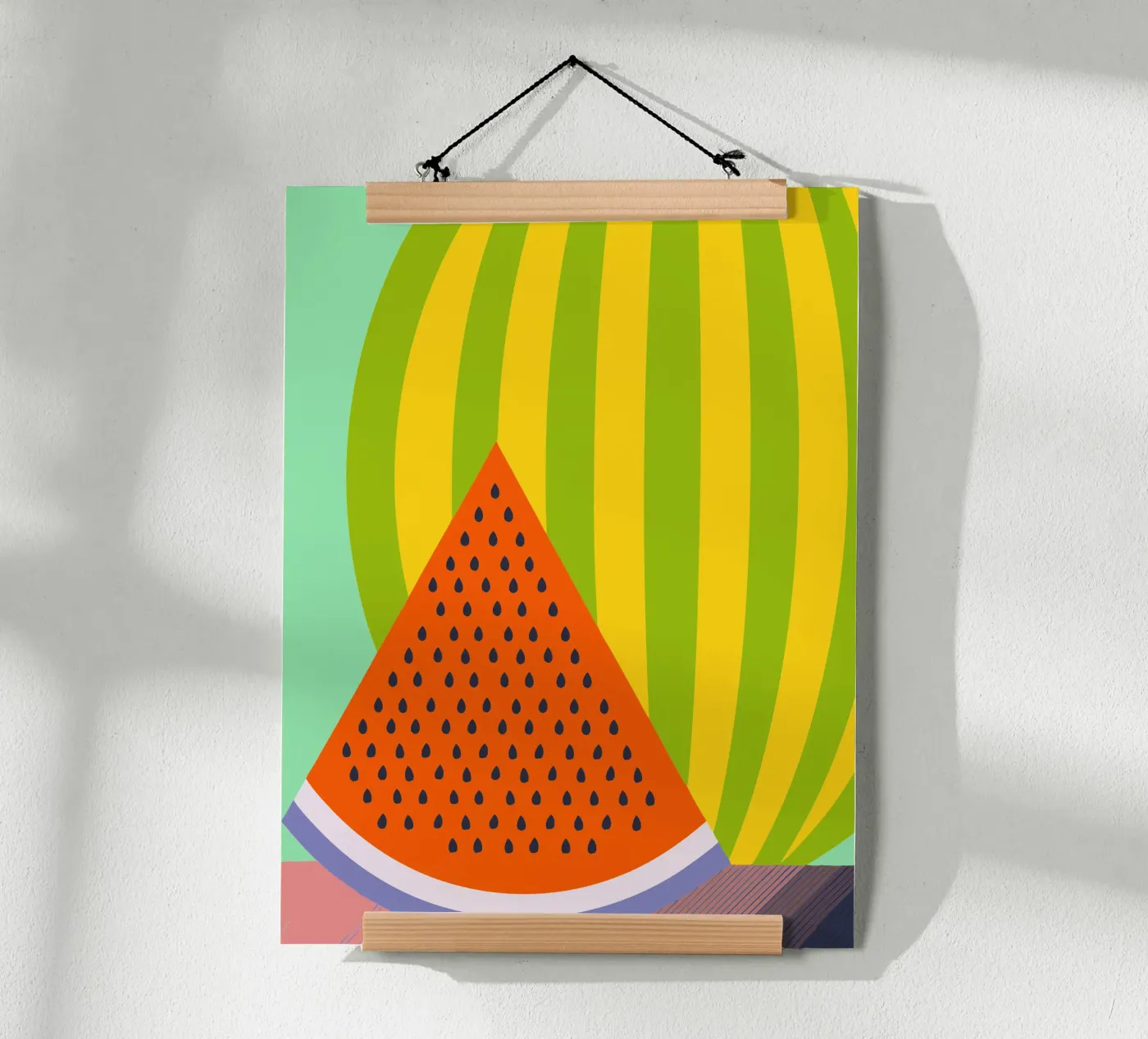 Illustrazione vettoriale dell'anguria poster da kamilaze