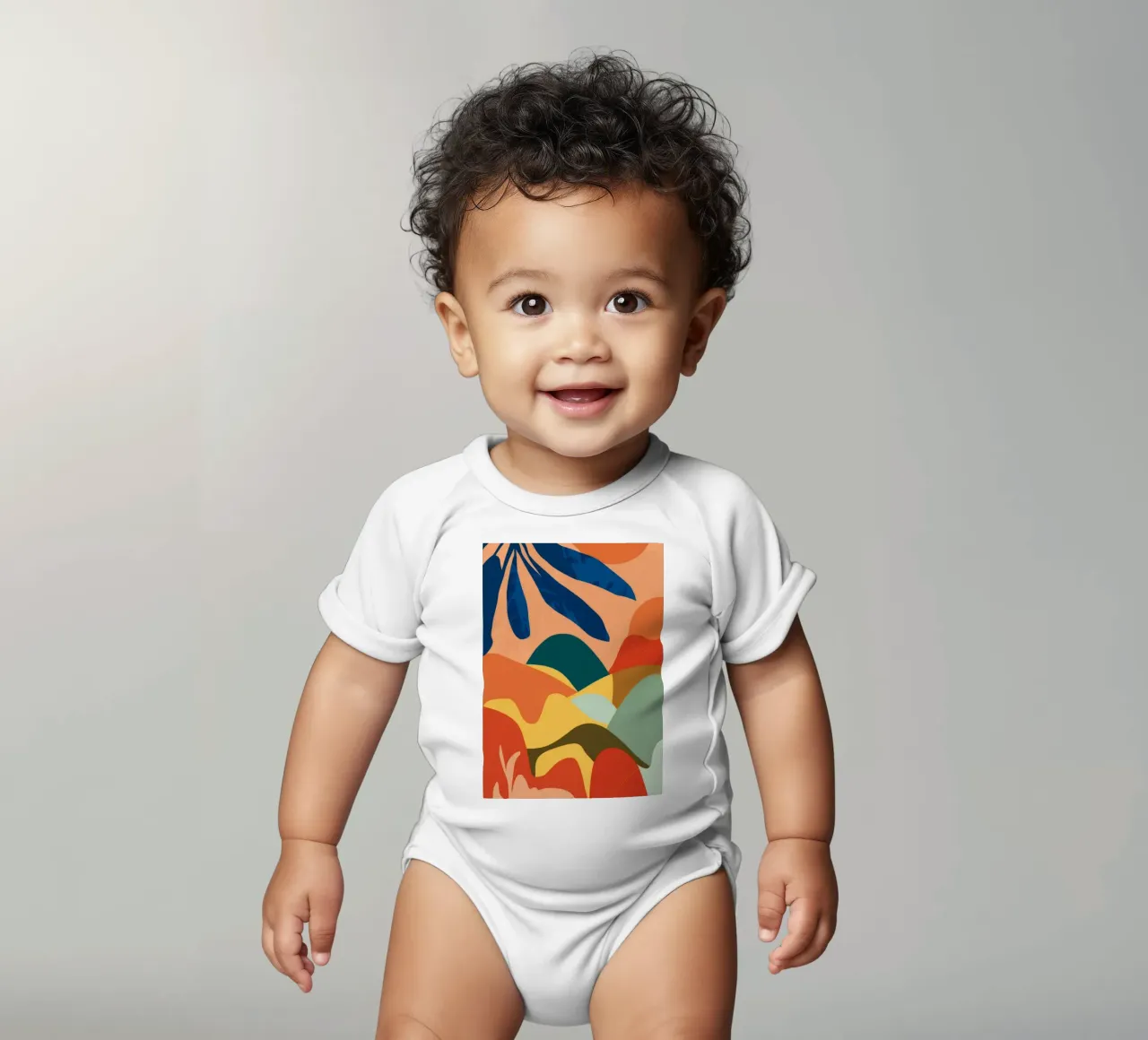 Rivolta di colori tropicale body neonato maniche corte da Terra Tone