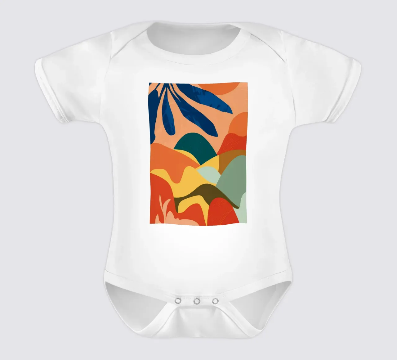 Rivolta di colori tropicale body neonato maniche corte da Terra Tone