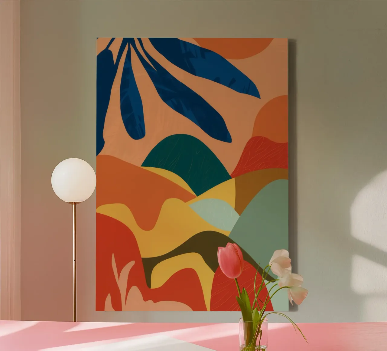 Rivolta di colori tropicale tela con Cornice a cassetta da Terra Tone