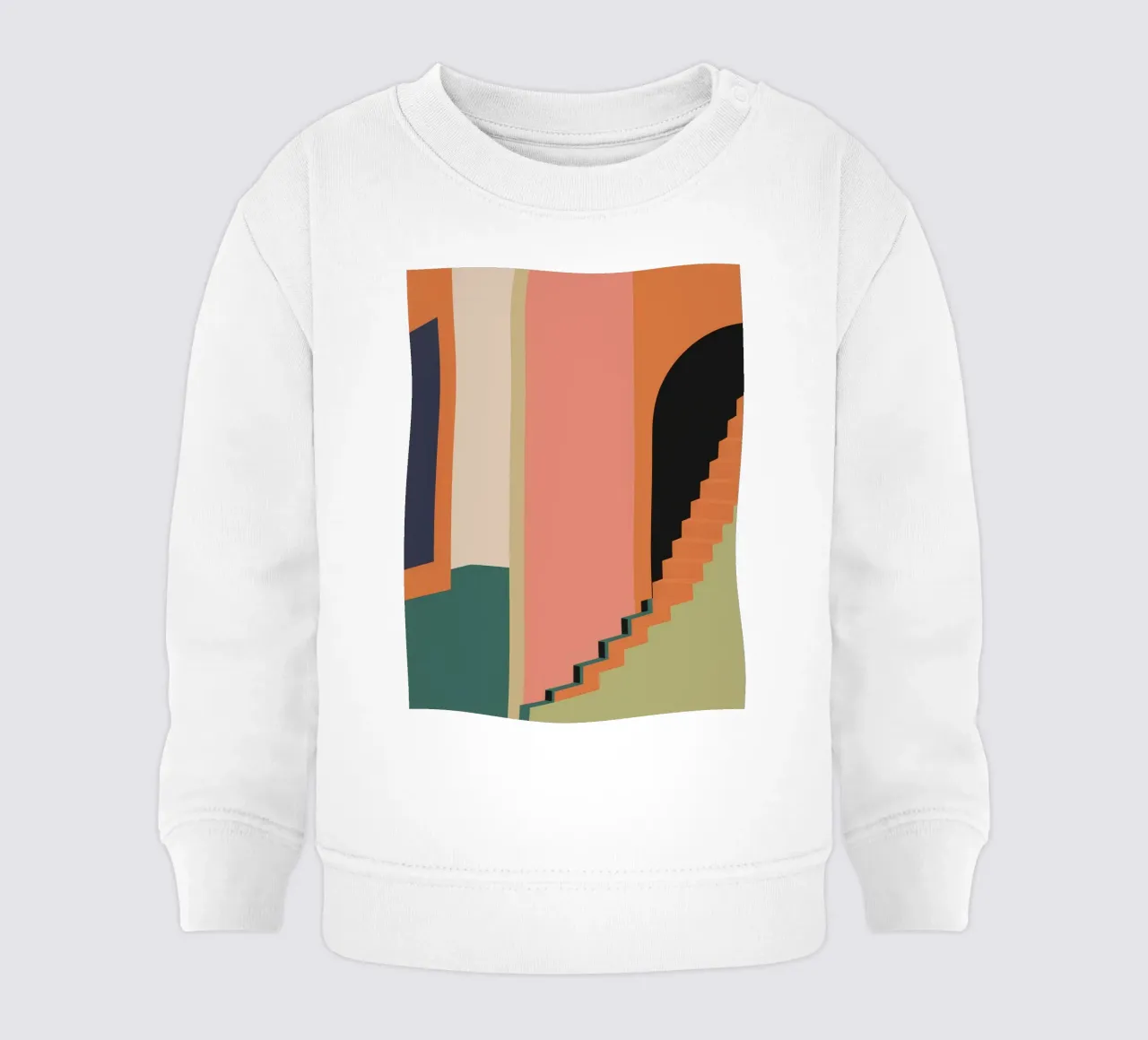 Die Treppe zum Sonnenuntergang Baby Sweatshirt von Stone Patina