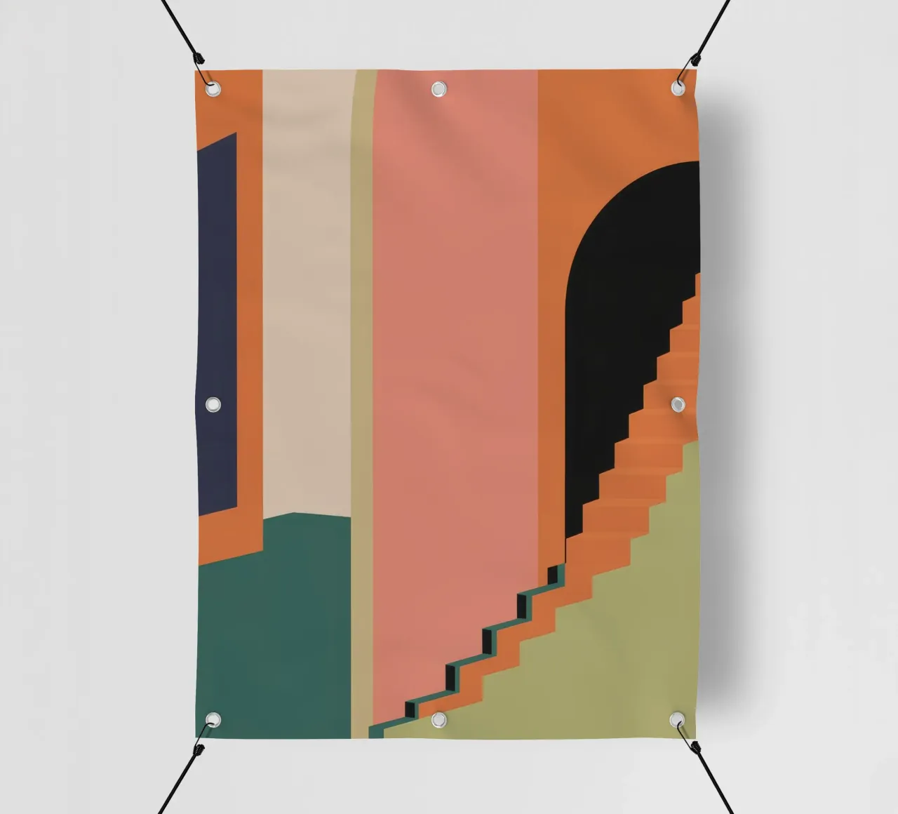 Scala verso il tramonto telo in pvc da Stone Patina