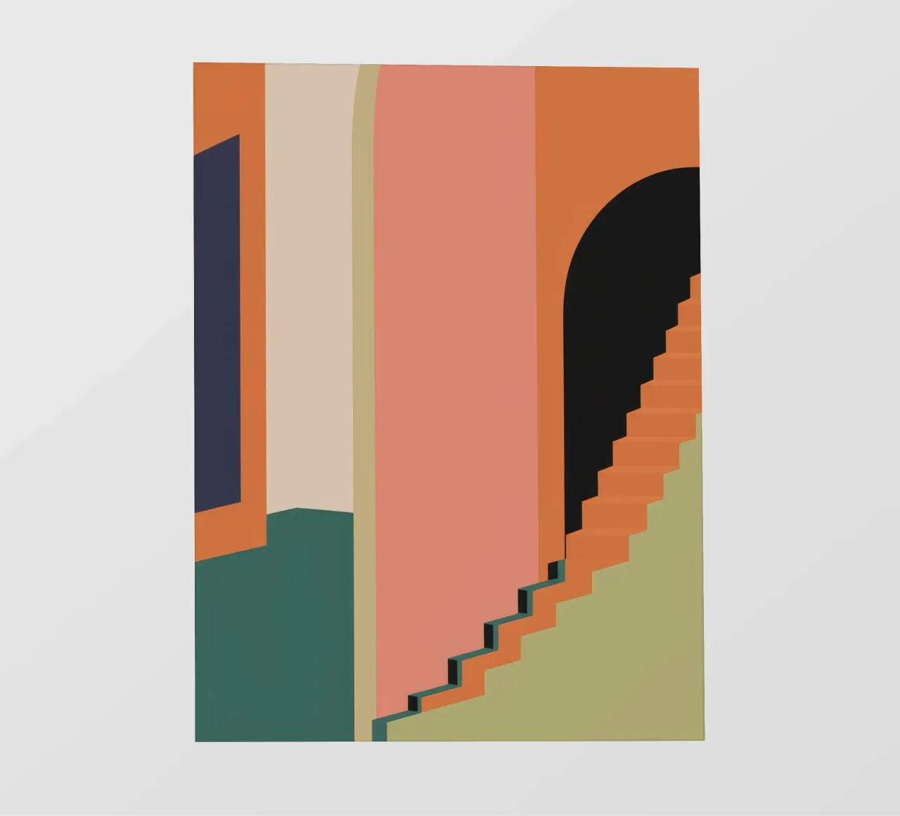 Scala verso il tramonto telo in pvc da Stone Patina