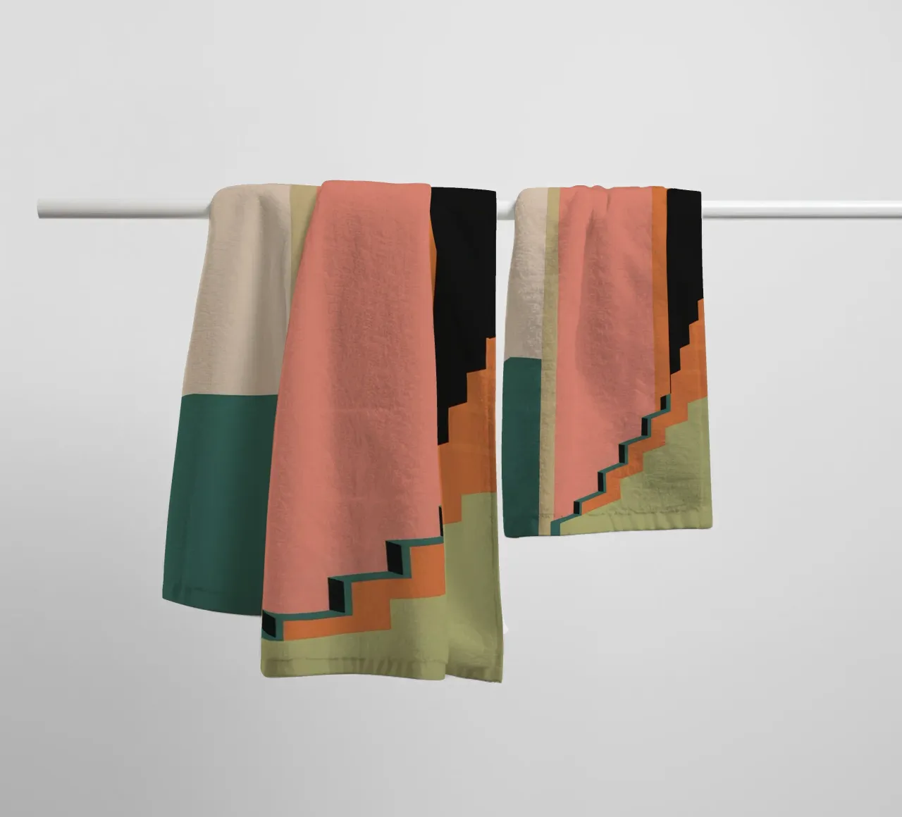 Scala verso il tramonto asciugamano da bagno da Stone Patina