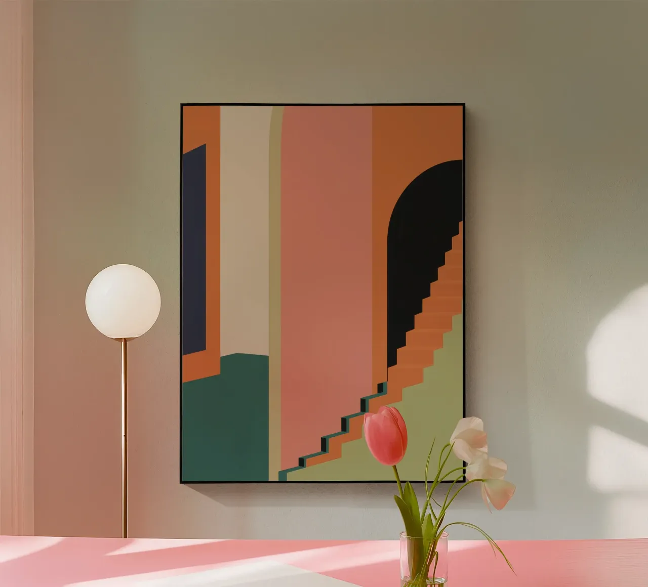 Scala verso il tramonto plexiglass da Stone Patina