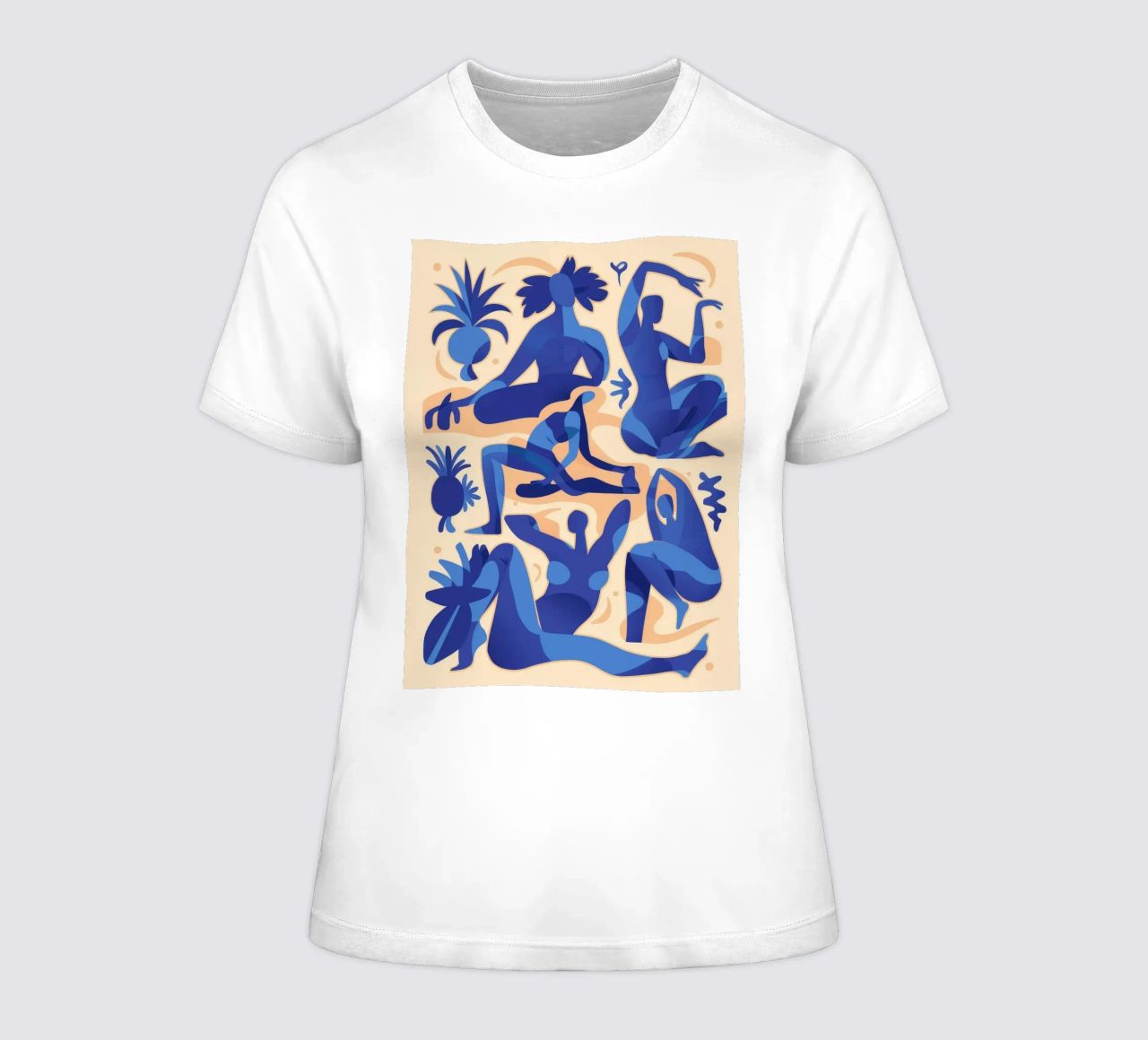 Azure Dreamers Dance women's fitted t-shirt by Terra Tone