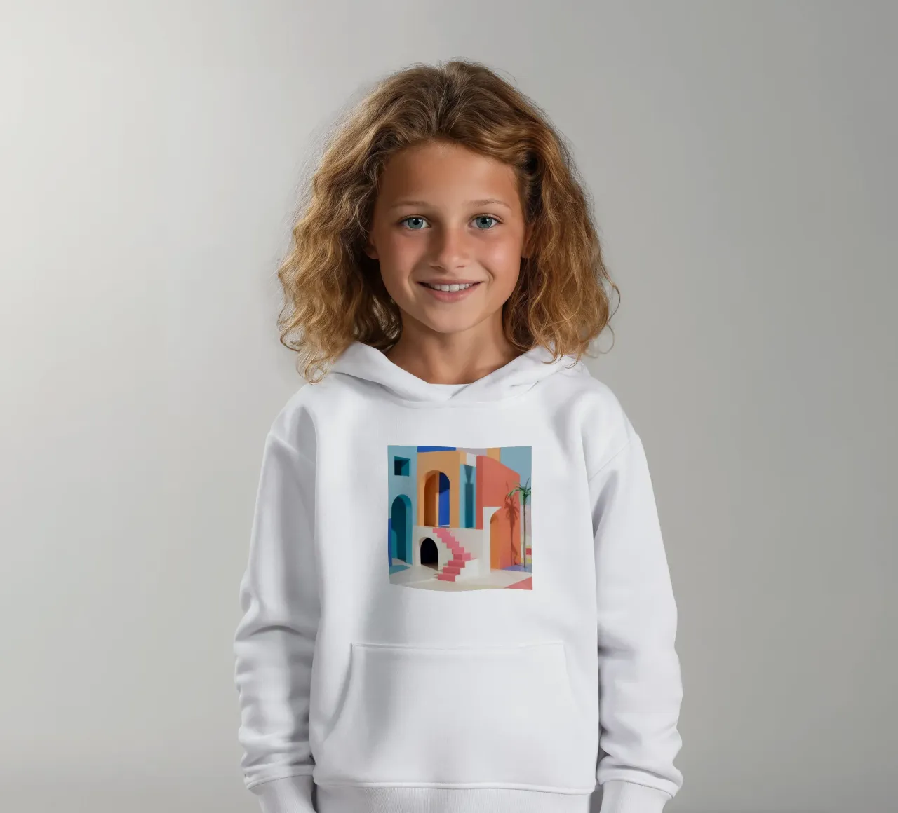 Arkadischer Pastelltraum Kinder Hoodie von Stone Patina