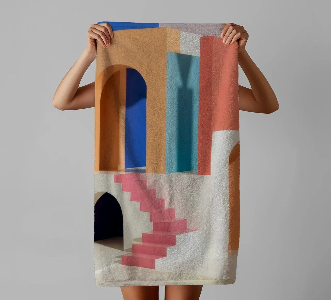 Arcadische pasteldroom badhanddoek van Stone Patina