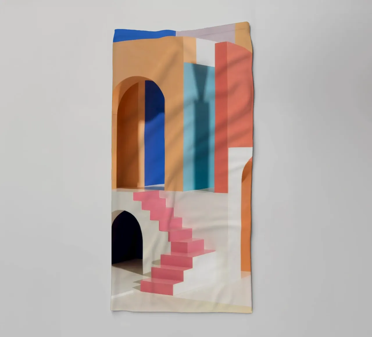 Arcadische pasteldroom badhanddoek van Stone Patina