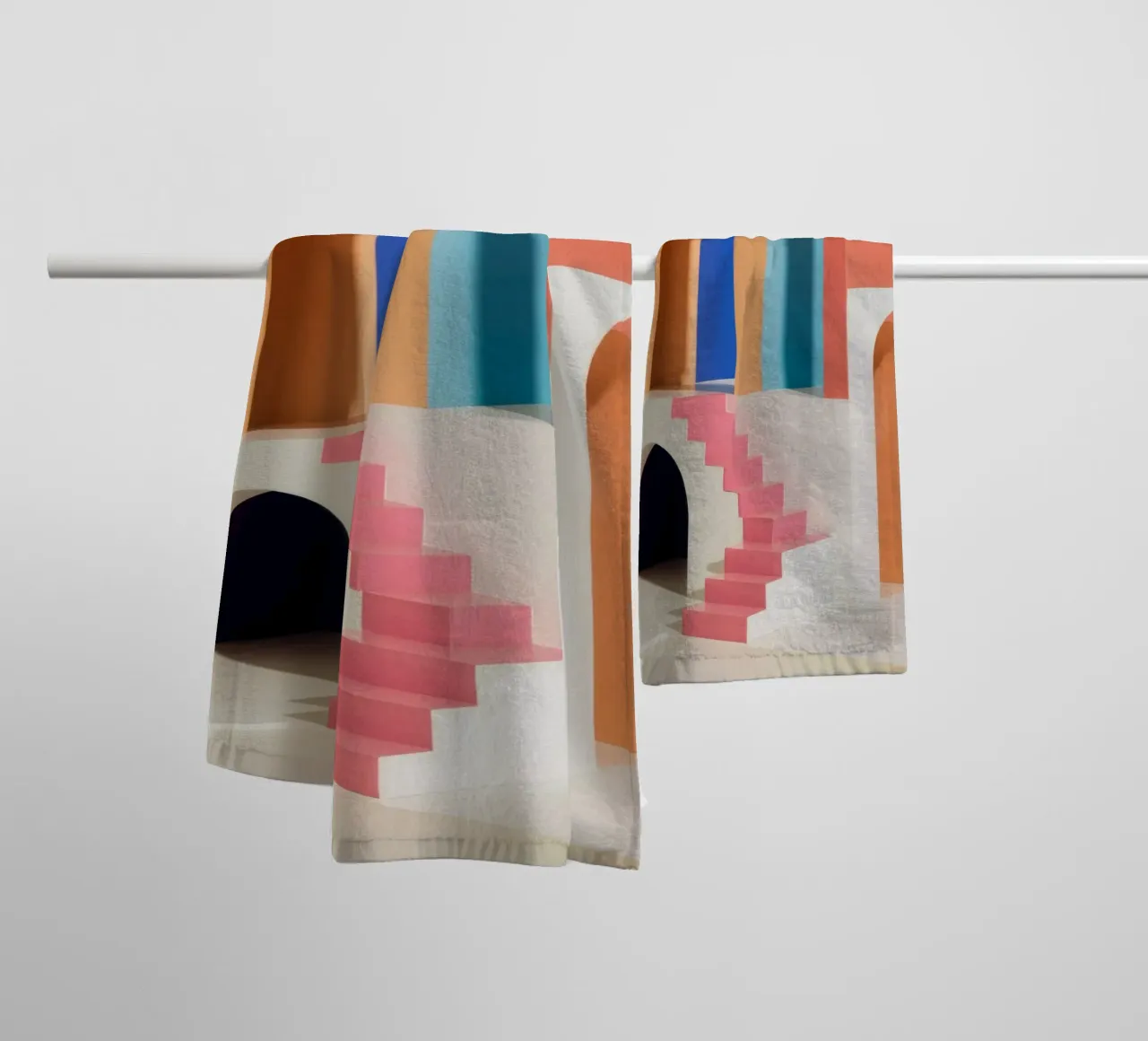 Arcadische pasteldroom badhanddoek van Stone Patina