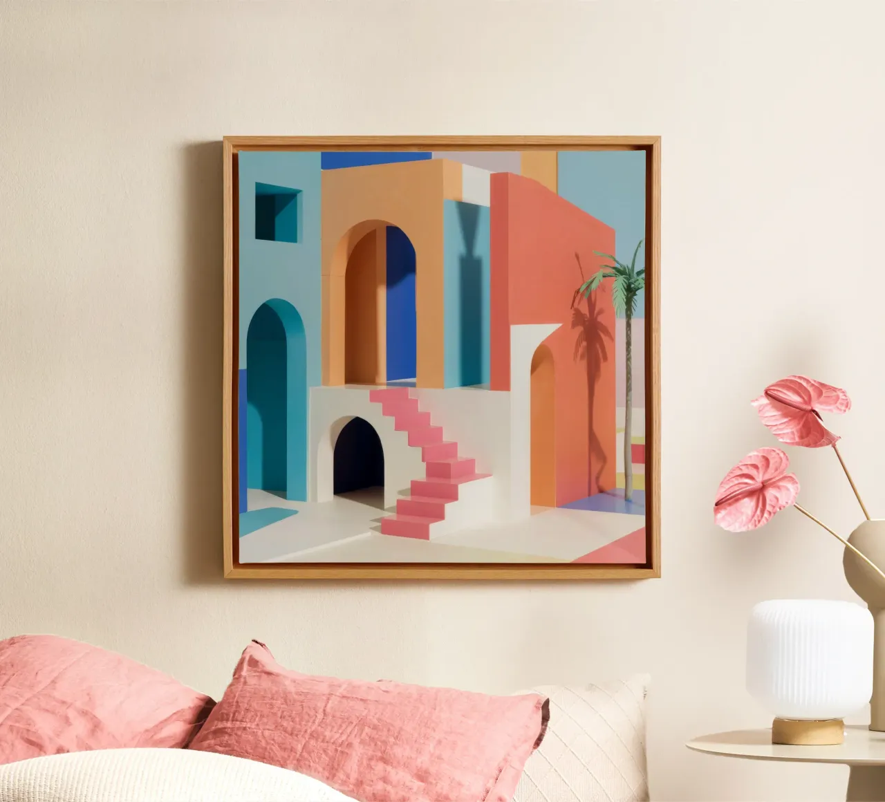 Arcadische pasteldroom canvas van Stone Patina