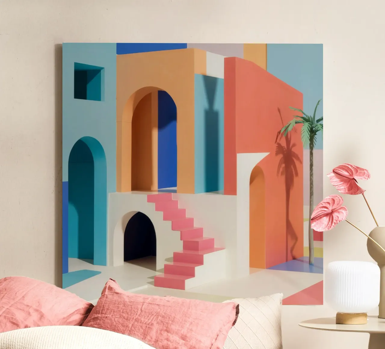 Arcadische pasteldroom canvas van Stone Patina