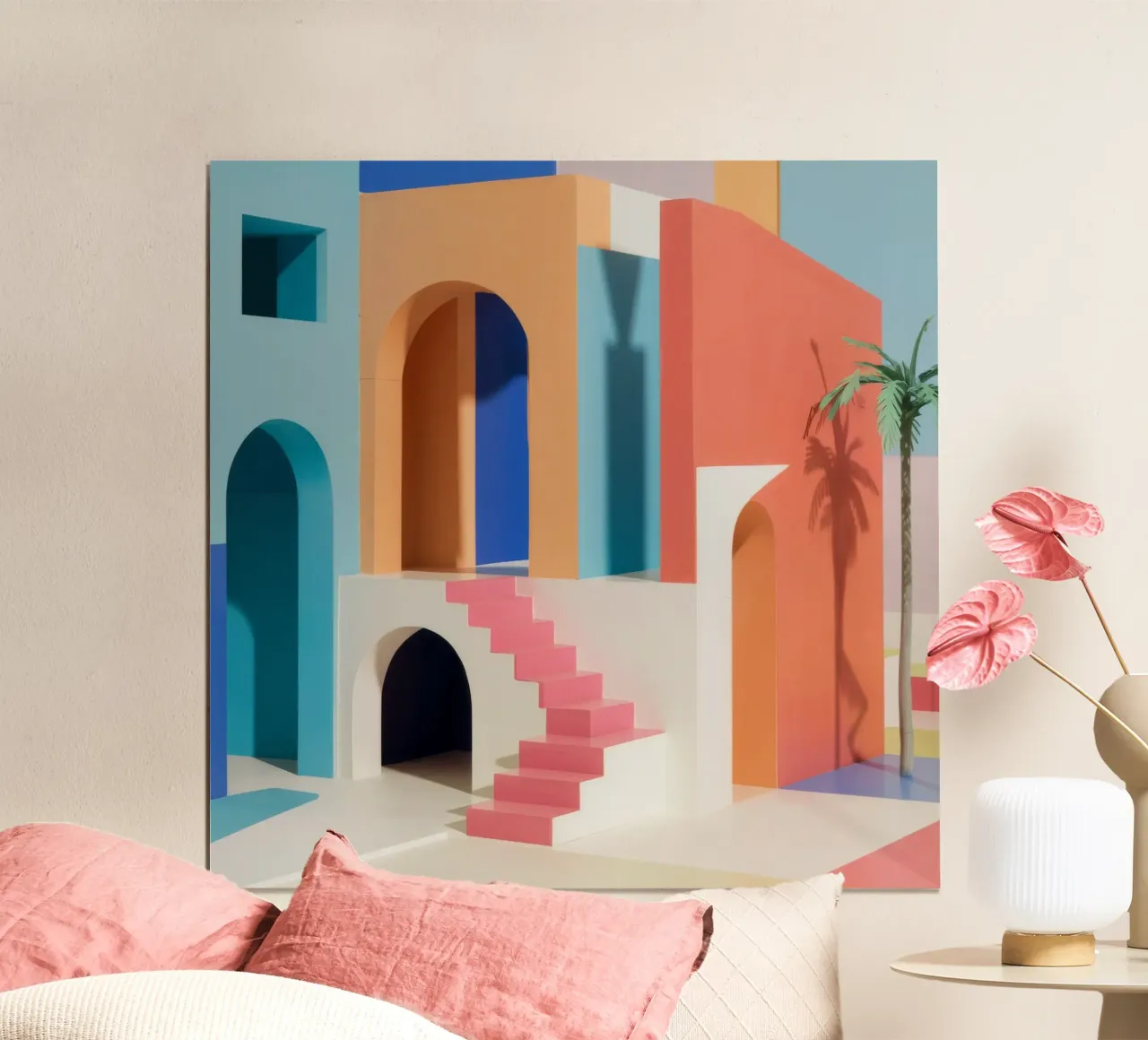 Arcadische pasteldroom poster van Stone Patina