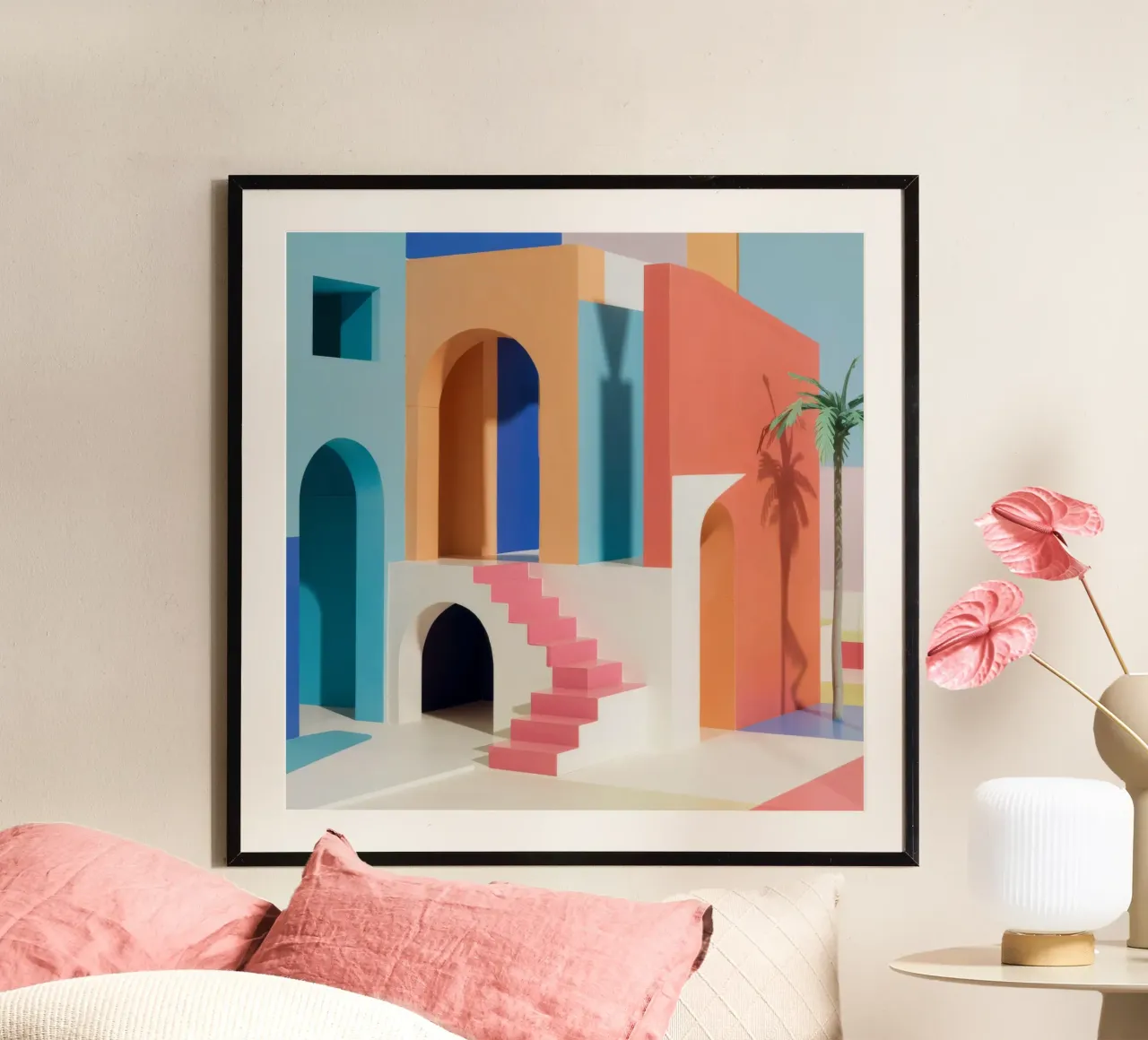 Arcadische pasteldroom poster van Stone Patina