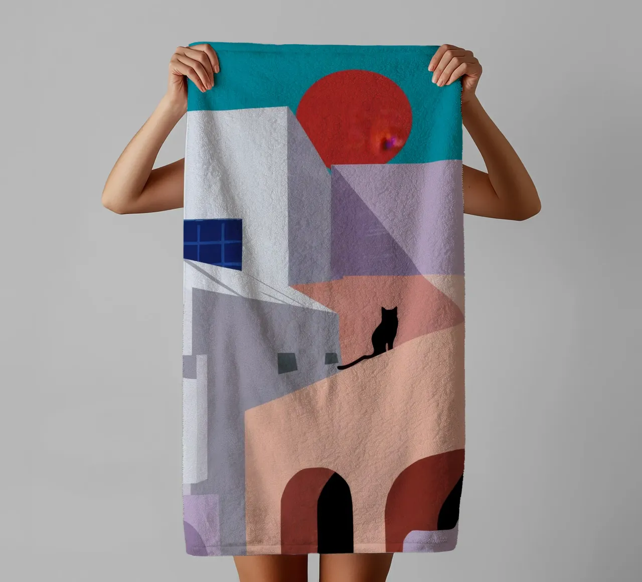 Azure Rooftop Solitude towel by Stone Patina