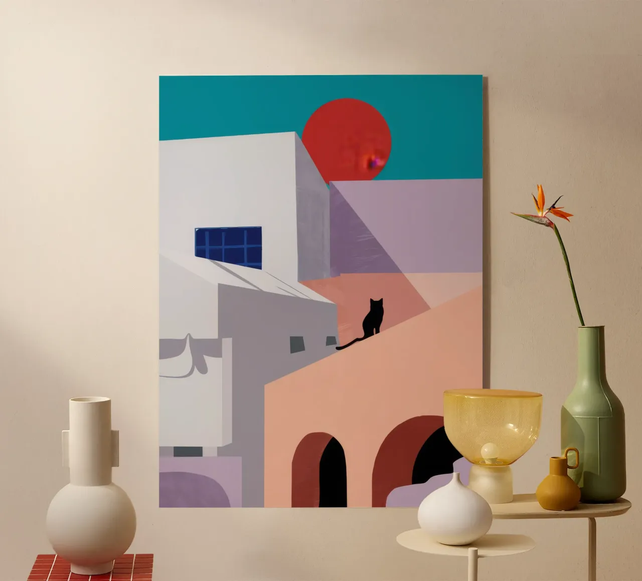 Azure Rooftop Solitude acrylic glass by Stone Patina
