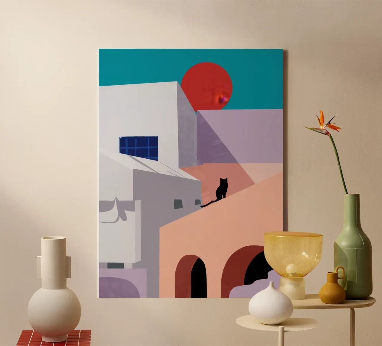 Azure Rooftop Solitude canvas by Stone Patina