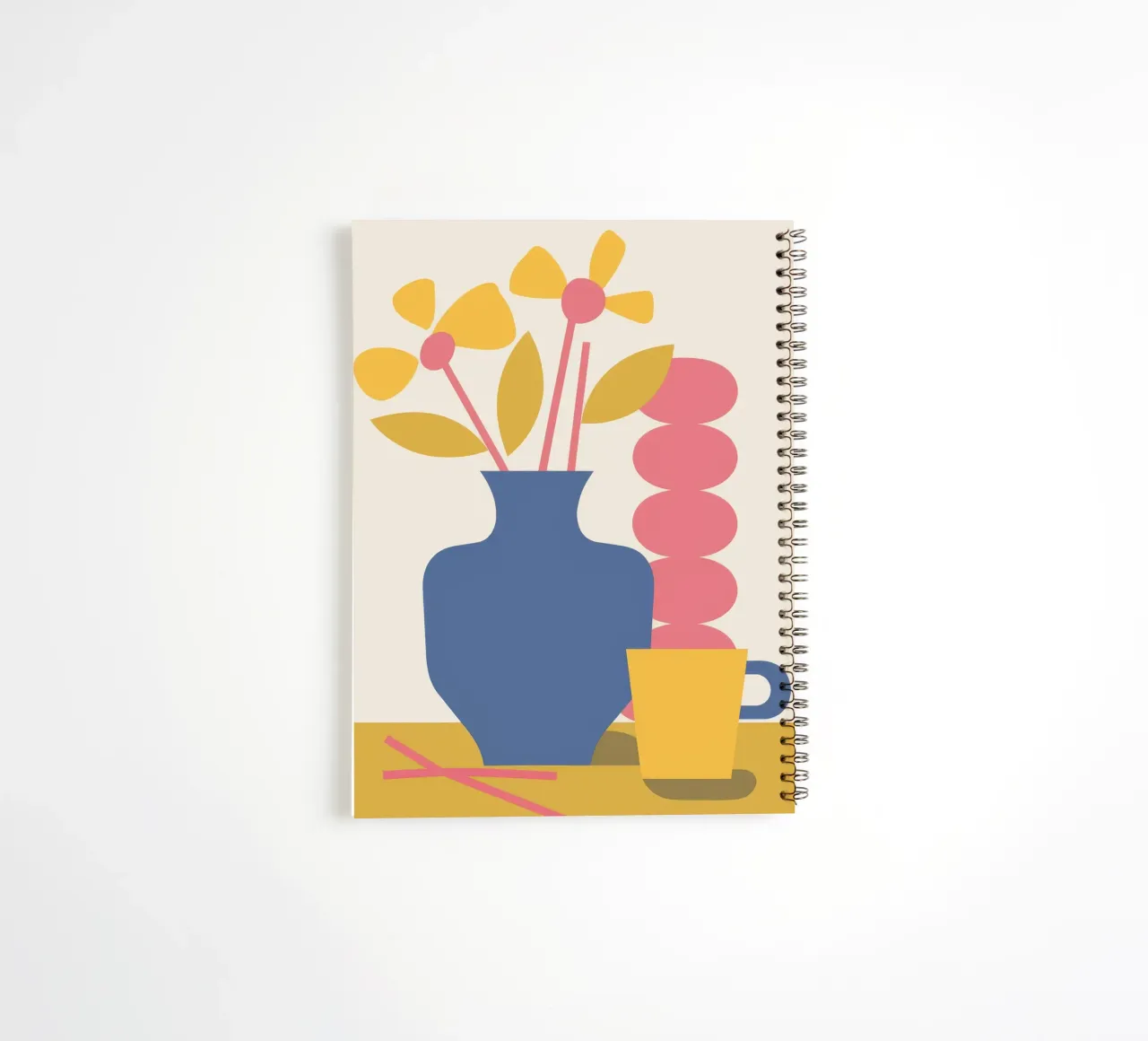 Lemon Yellow Stillness spiral notebook by Terra Tone