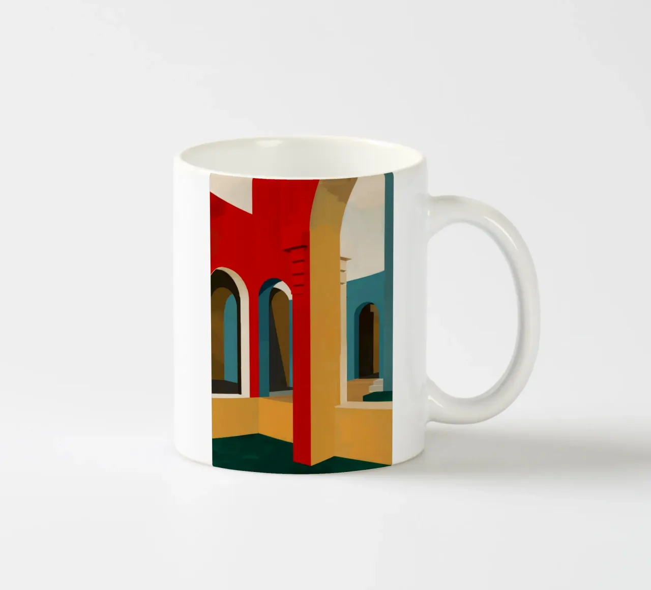 Golden Hour Geometry ceramic mug by Stone Patina