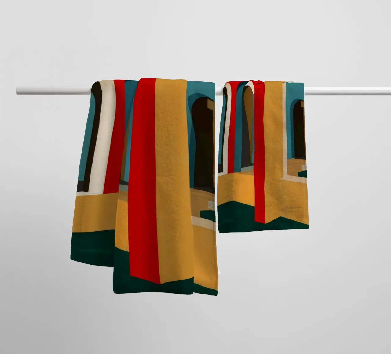 Golden Hour Geometry towel by Stone Patina
