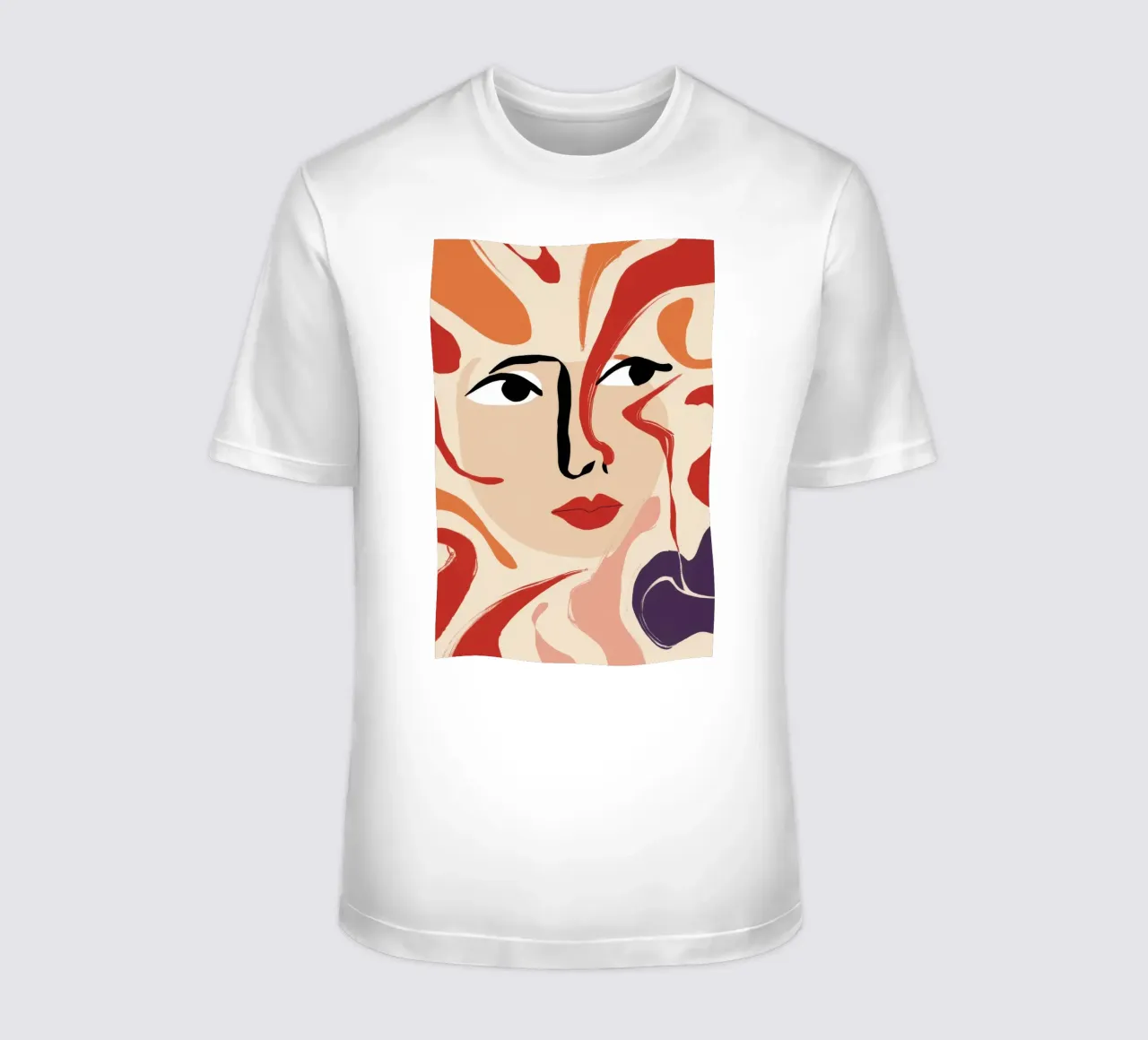 Karmijnrode blik Abstract t-shirt van Terra Tone