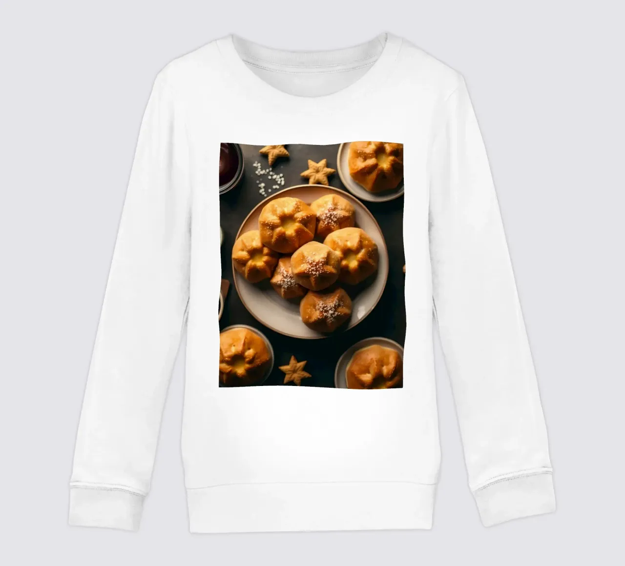 Délicieuses pâtisseries sur une table avec des éléments décoratifs sweat enfant de DesignDoodle