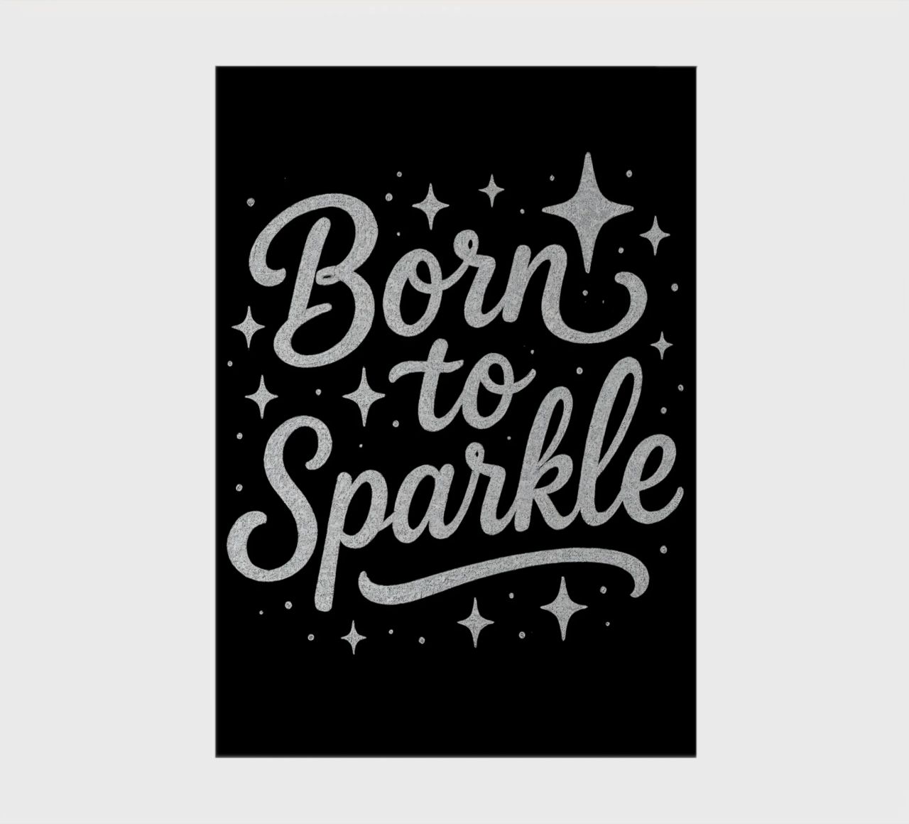 Messaggio "Born to sparkle" (nato per brillare) in lettere d'argento lucido diario da DesignDoodle
