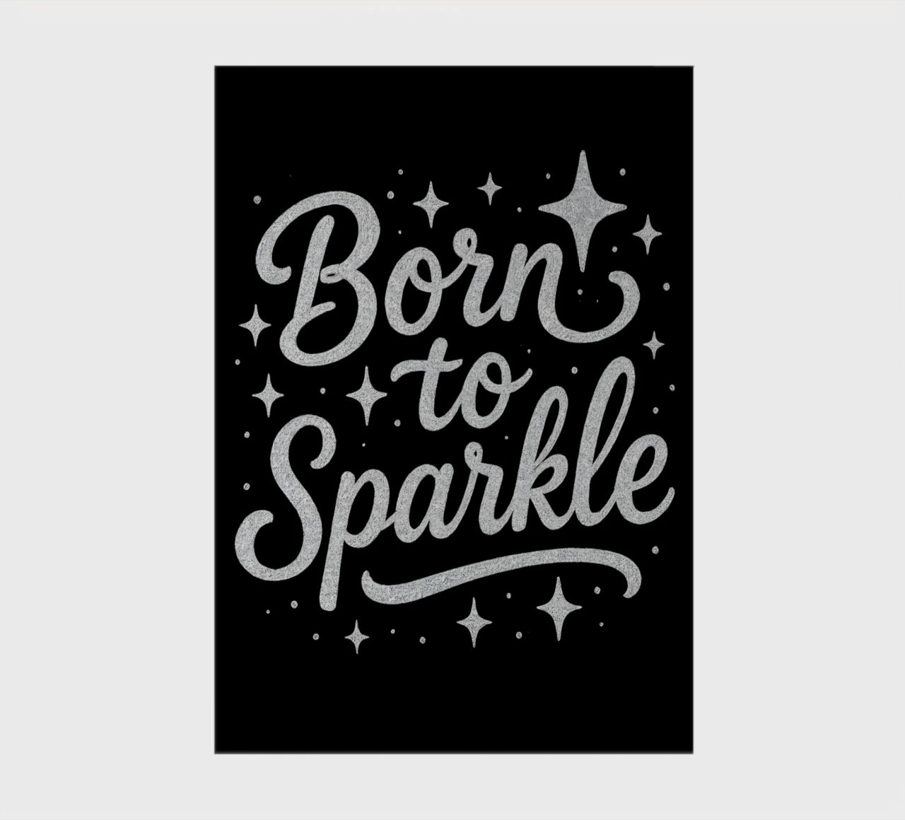 Messaggio "Born to sparkle" (nato per brillare) in lettere d'argento lucido diario da DesignDoodle