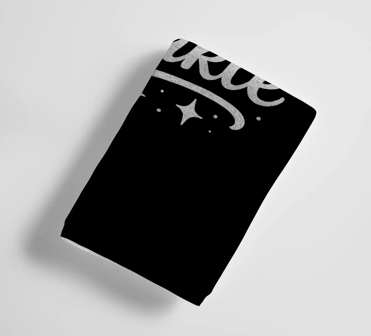 Messaggio "Born to sparkle" (nato per brillare) in lettere d'argento lucido asciugamano da bagno da DesignDoodle