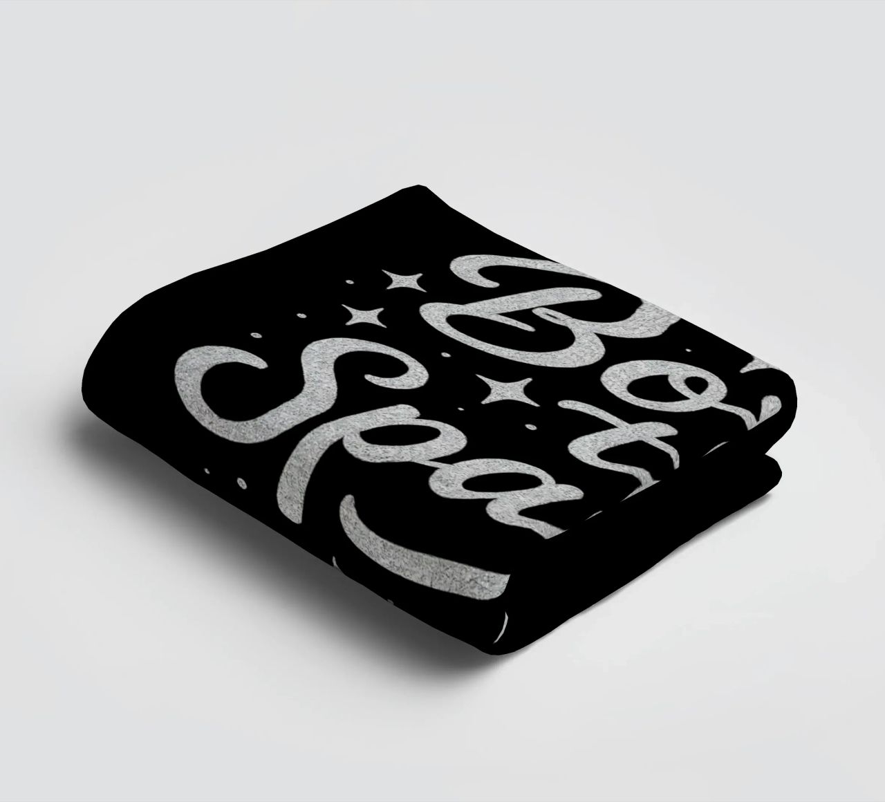 Messaggio "Born to sparkle" (nato per brillare) in lettere d'argento lucido asciugamano da bagno da DesignDoodle