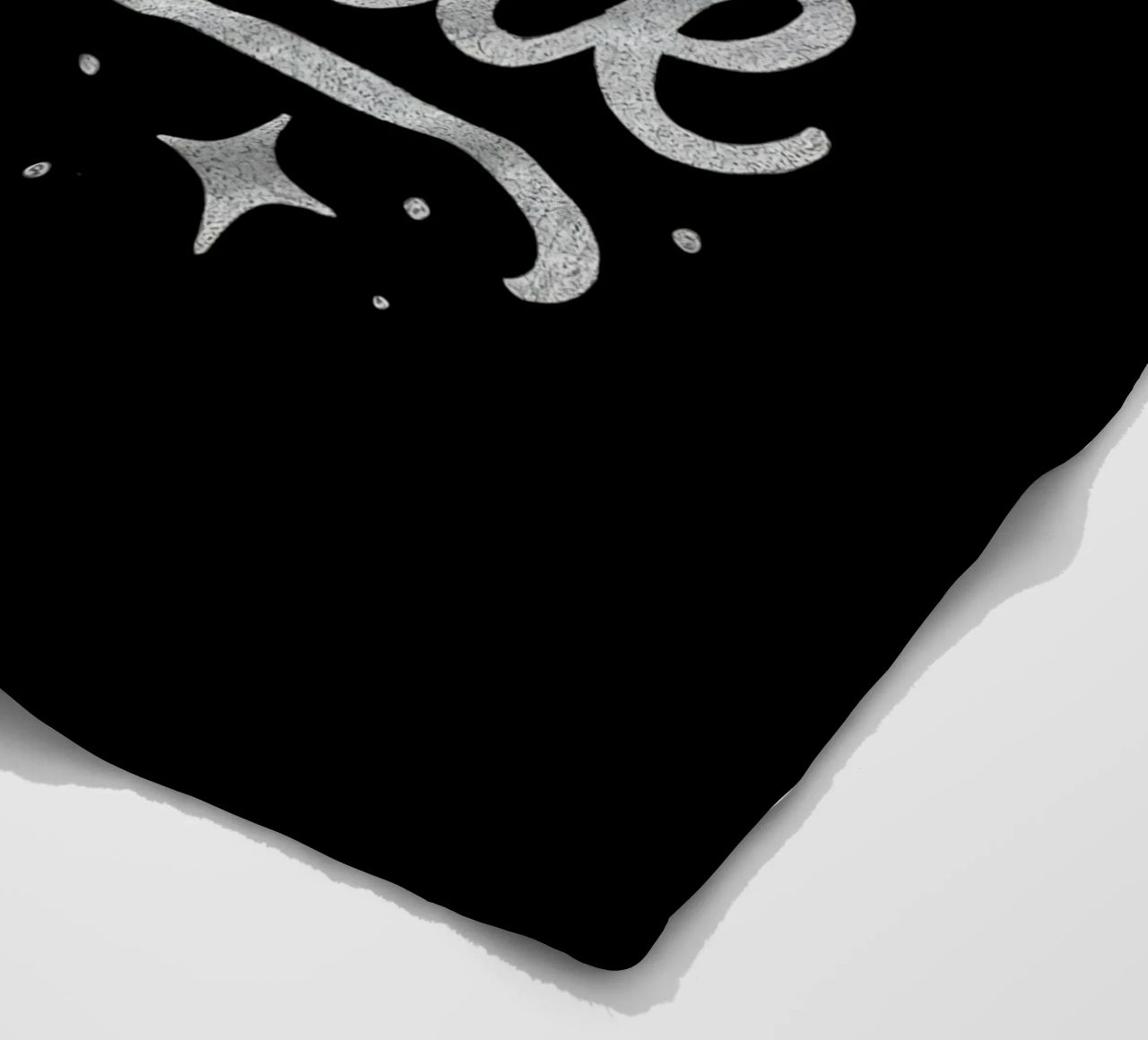 Messaggio "Born to sparkle" (nato per brillare) in lettere d'argento lucido coperta in pile da DesignDoodle