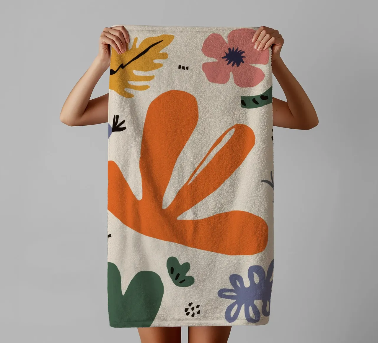 Speelse vorm tuin badhanddoek van Terra Tone