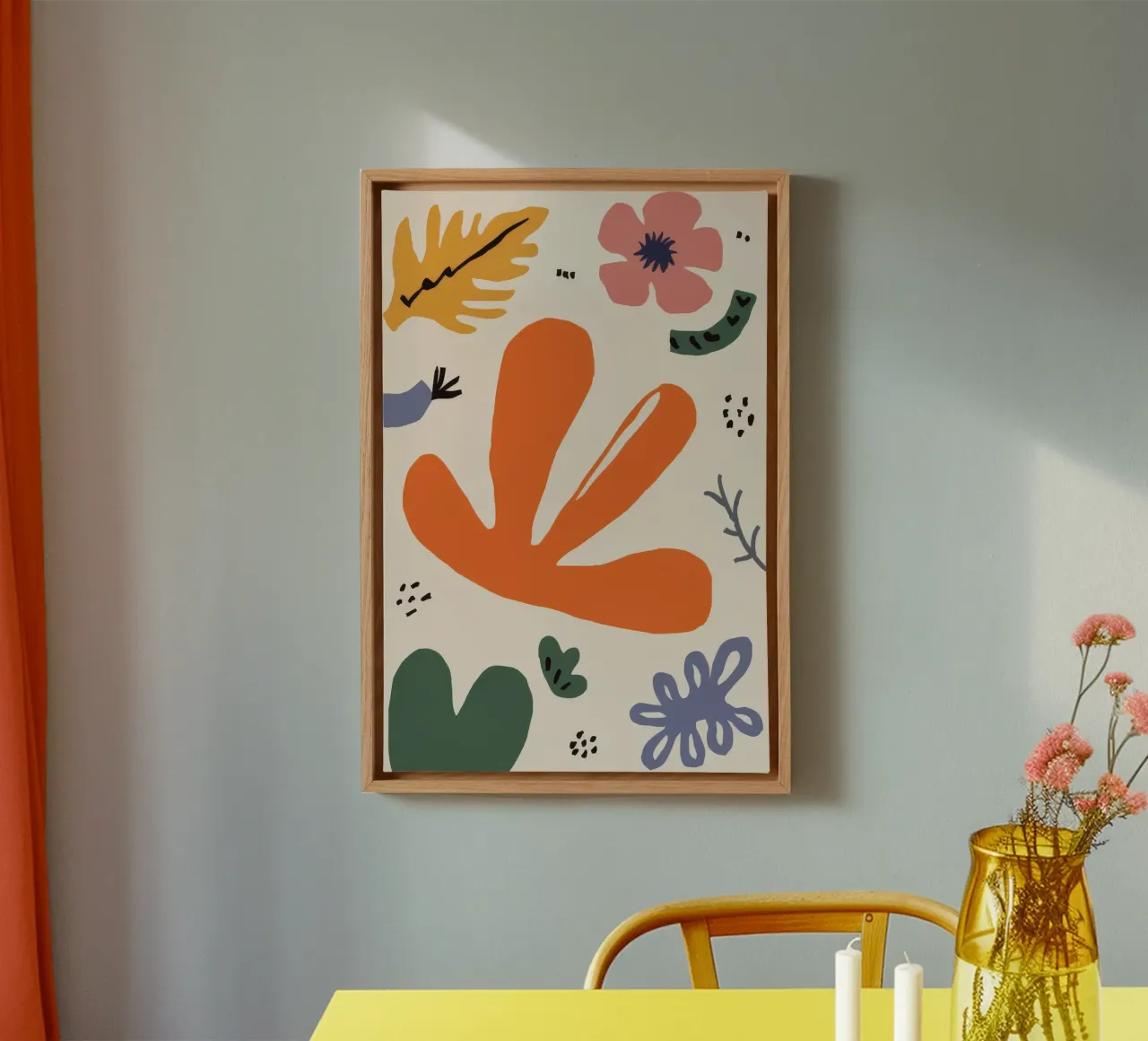 Giardino a forma di gioco tela con Cornice a cassetta da Terra Tone