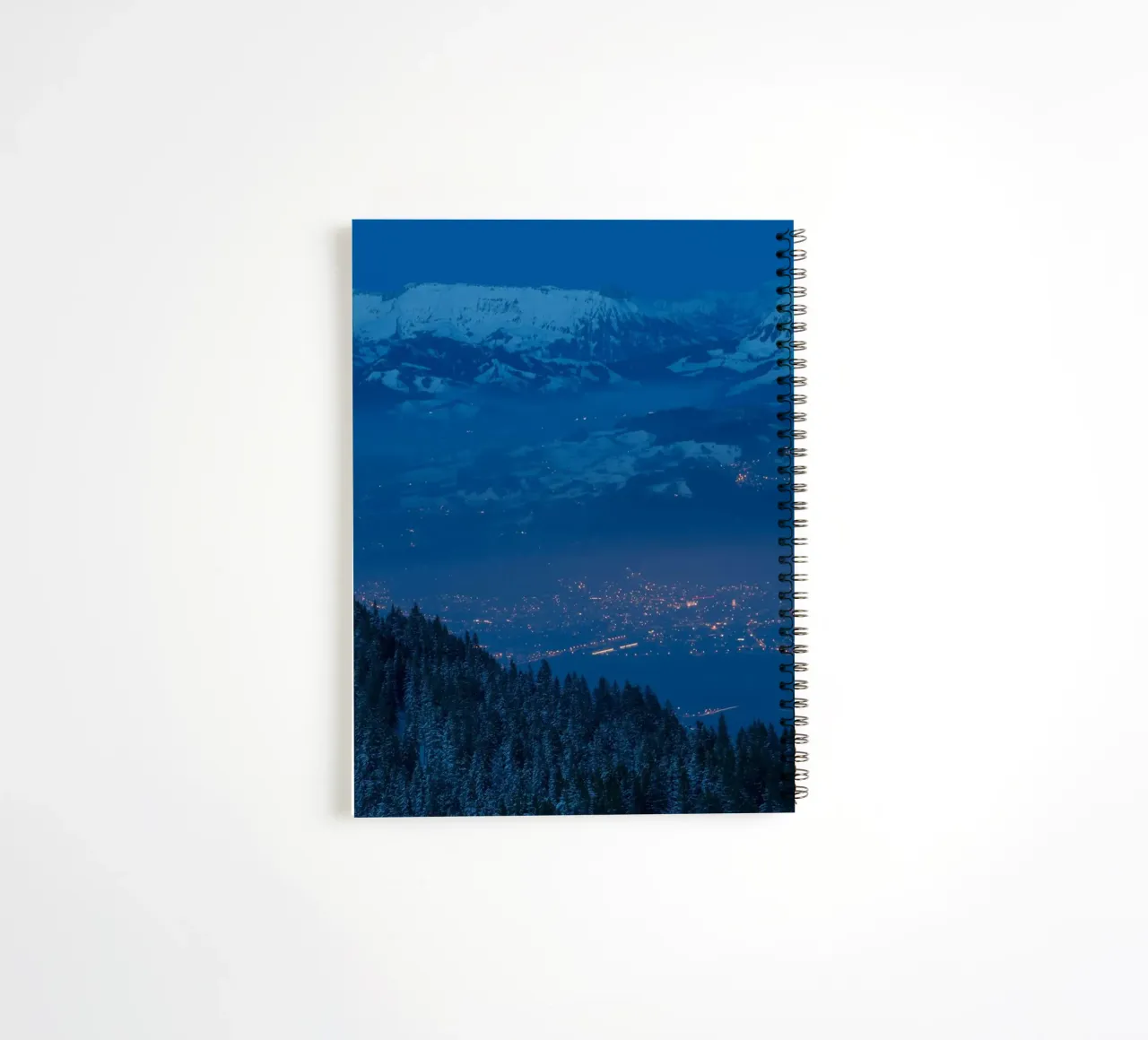 crépuscule du soir carnet à spirale de Bleu