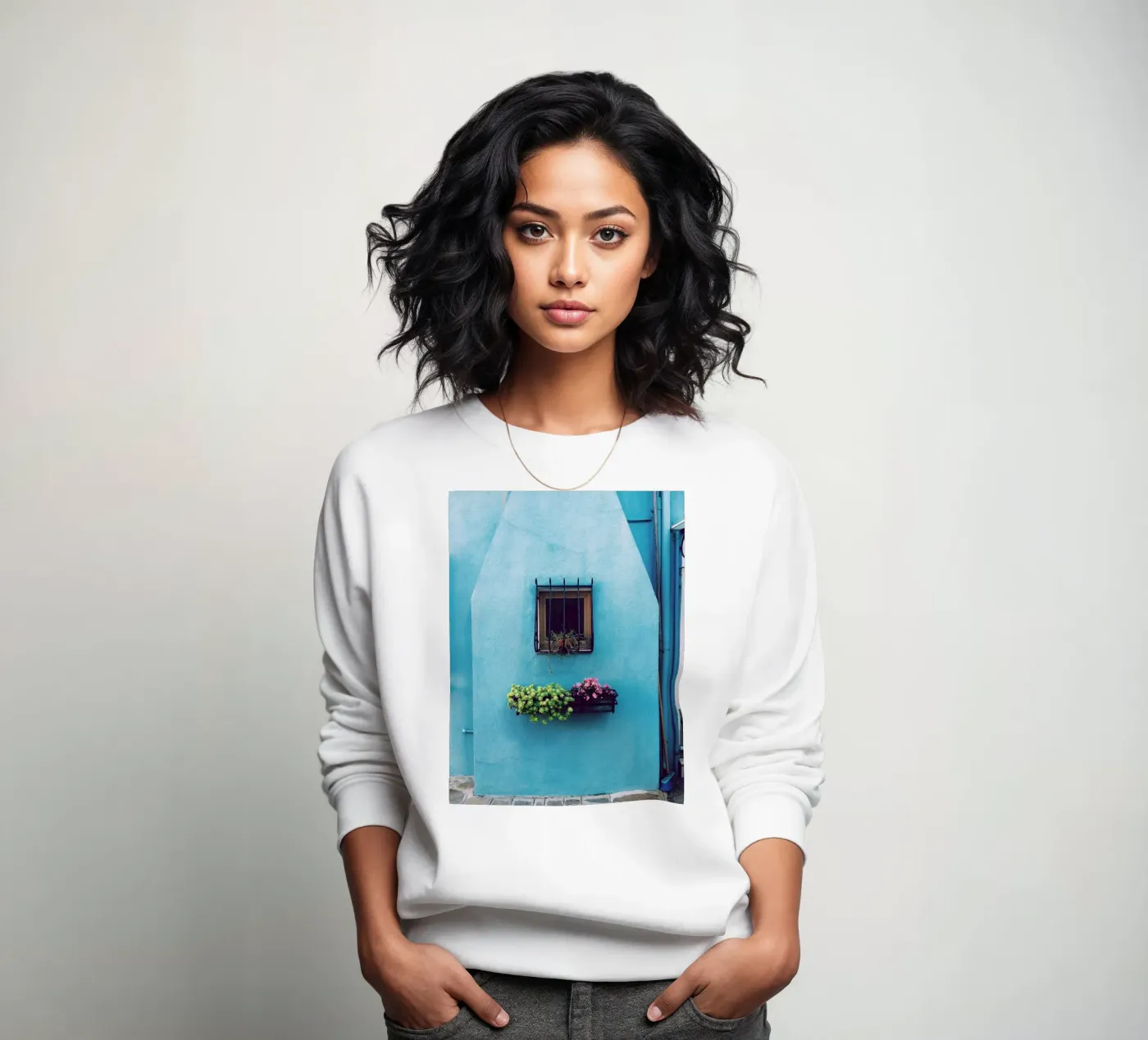 single window sweatshirt by Bleu