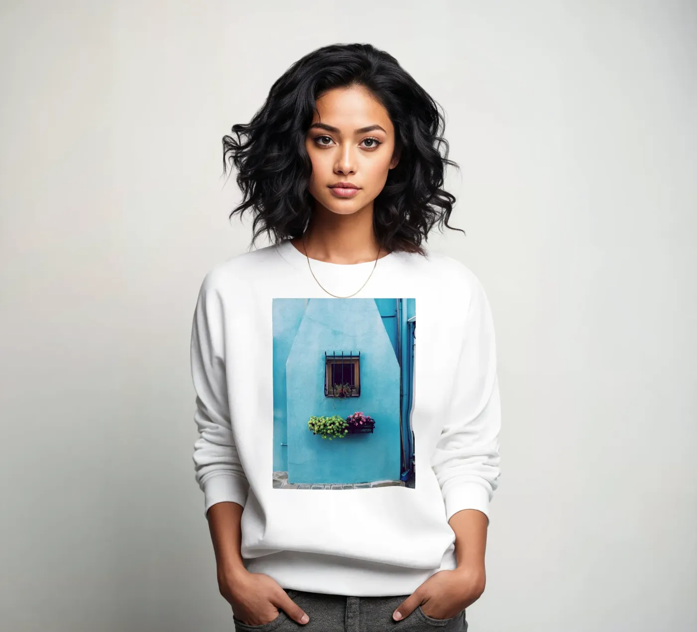 single window sweatshirt by Bleu