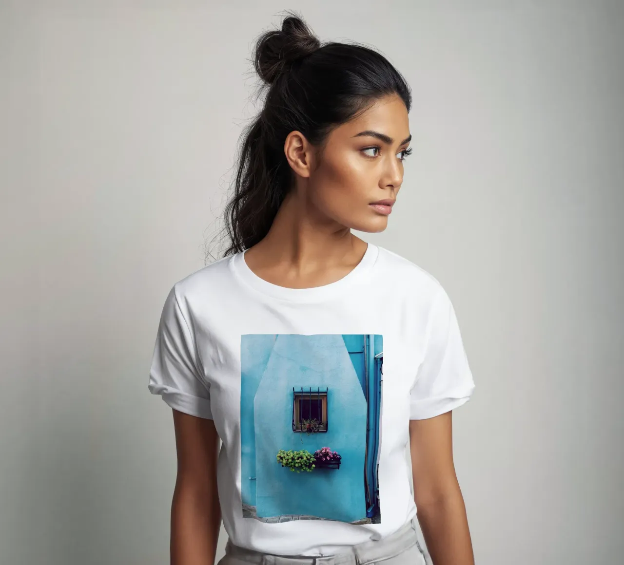 enkel venster t-shirt van Bleu
