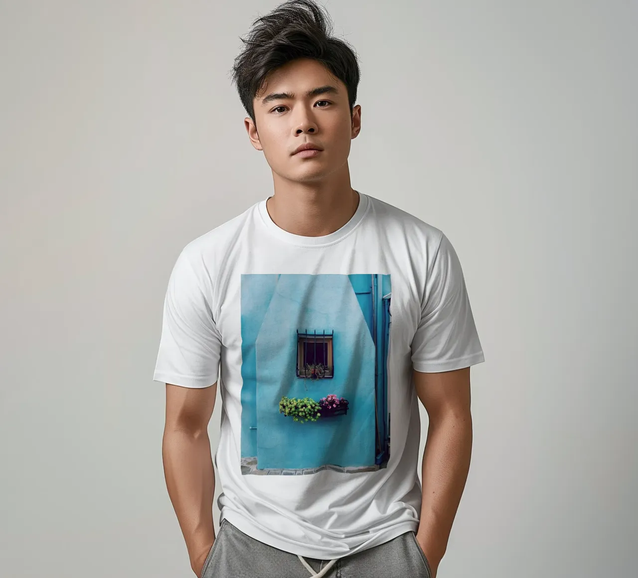 enkel venster t-shirt van Bleu