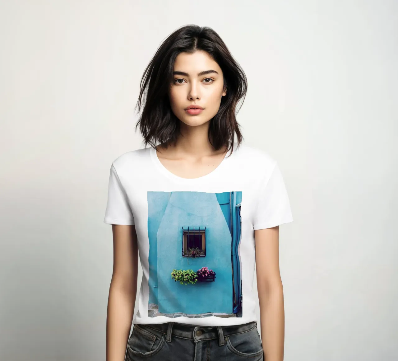 einzelnes Fenster Frauen T-Shirt von Bleu