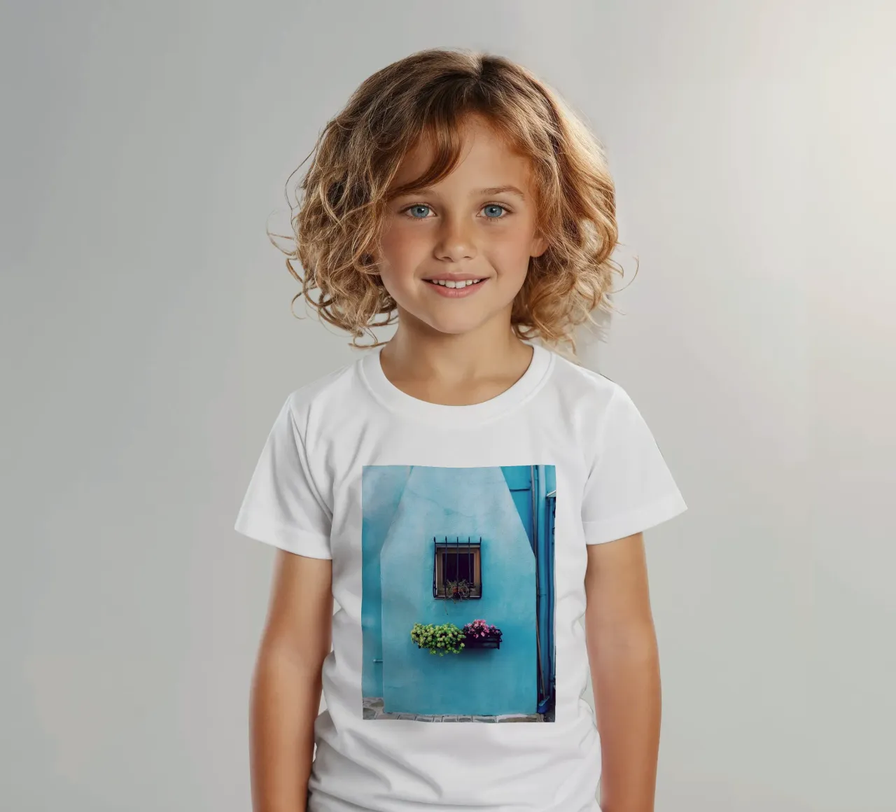 finestra singola t-shirt bambini da Bleu