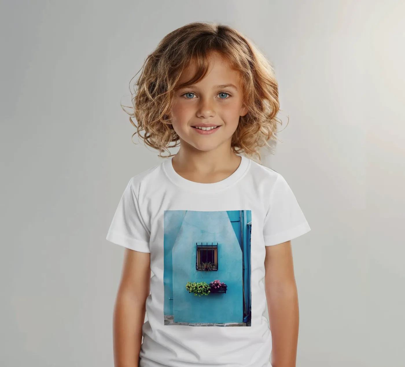 finestra singola t-shirt bambini da Bleu