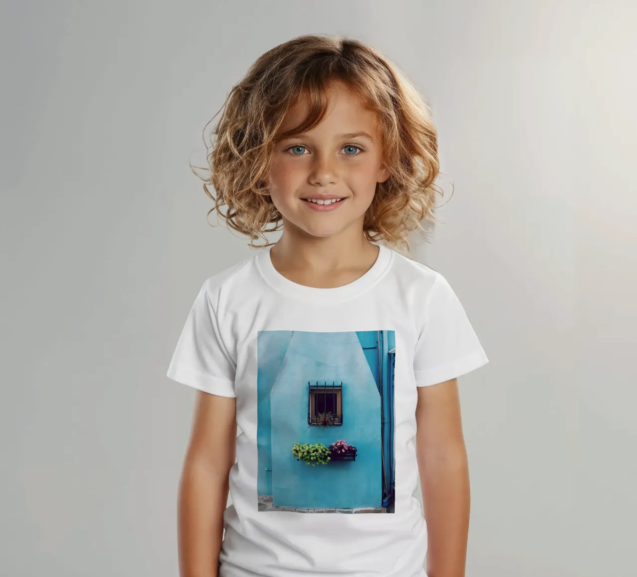 finestra singola t-shirt bambini da Bleu