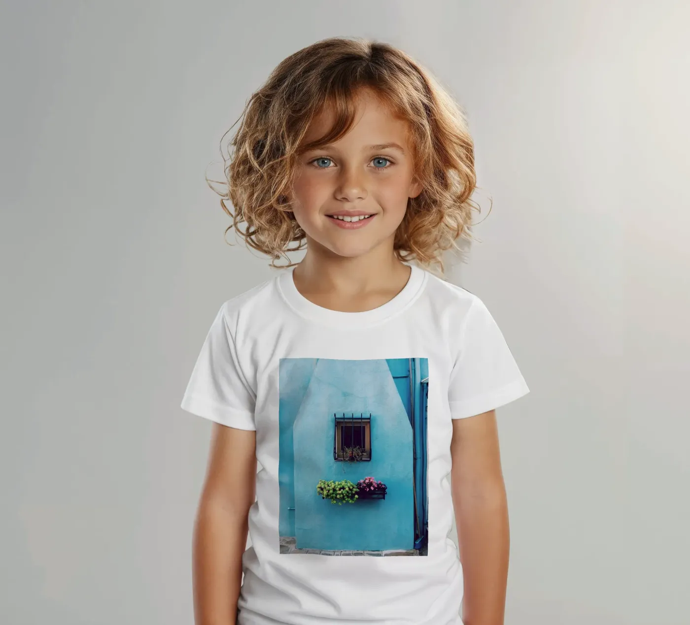 finestra singola t-shirt bambini da Bleu