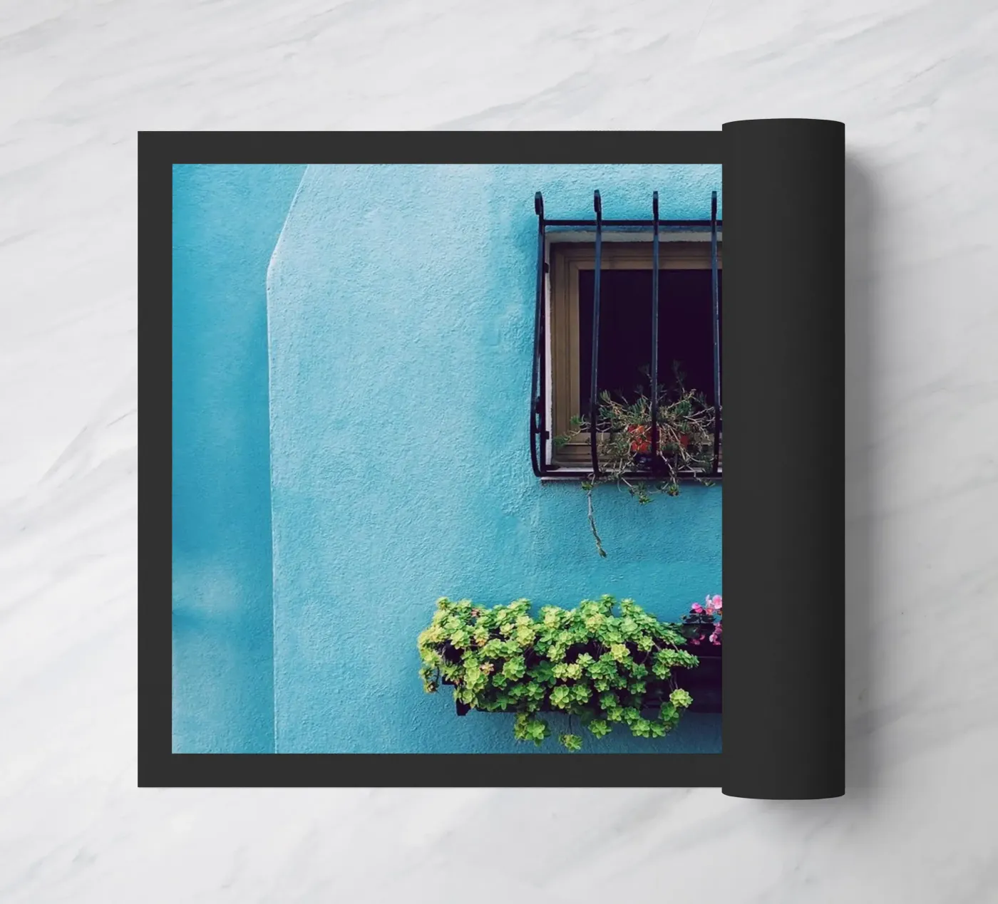 single window deurmat van Bleu