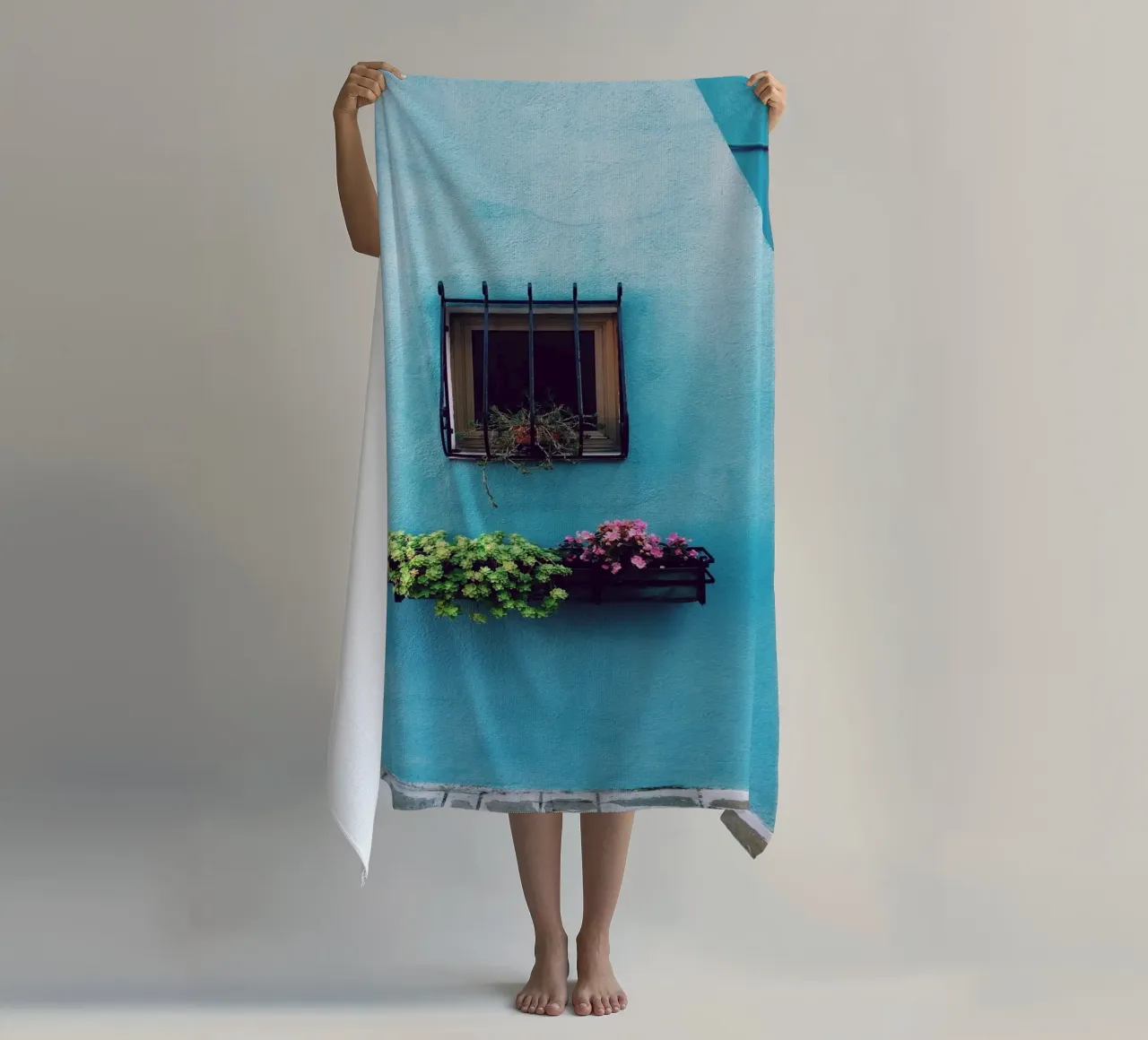 enkel venster strandhanddoek van Bleu