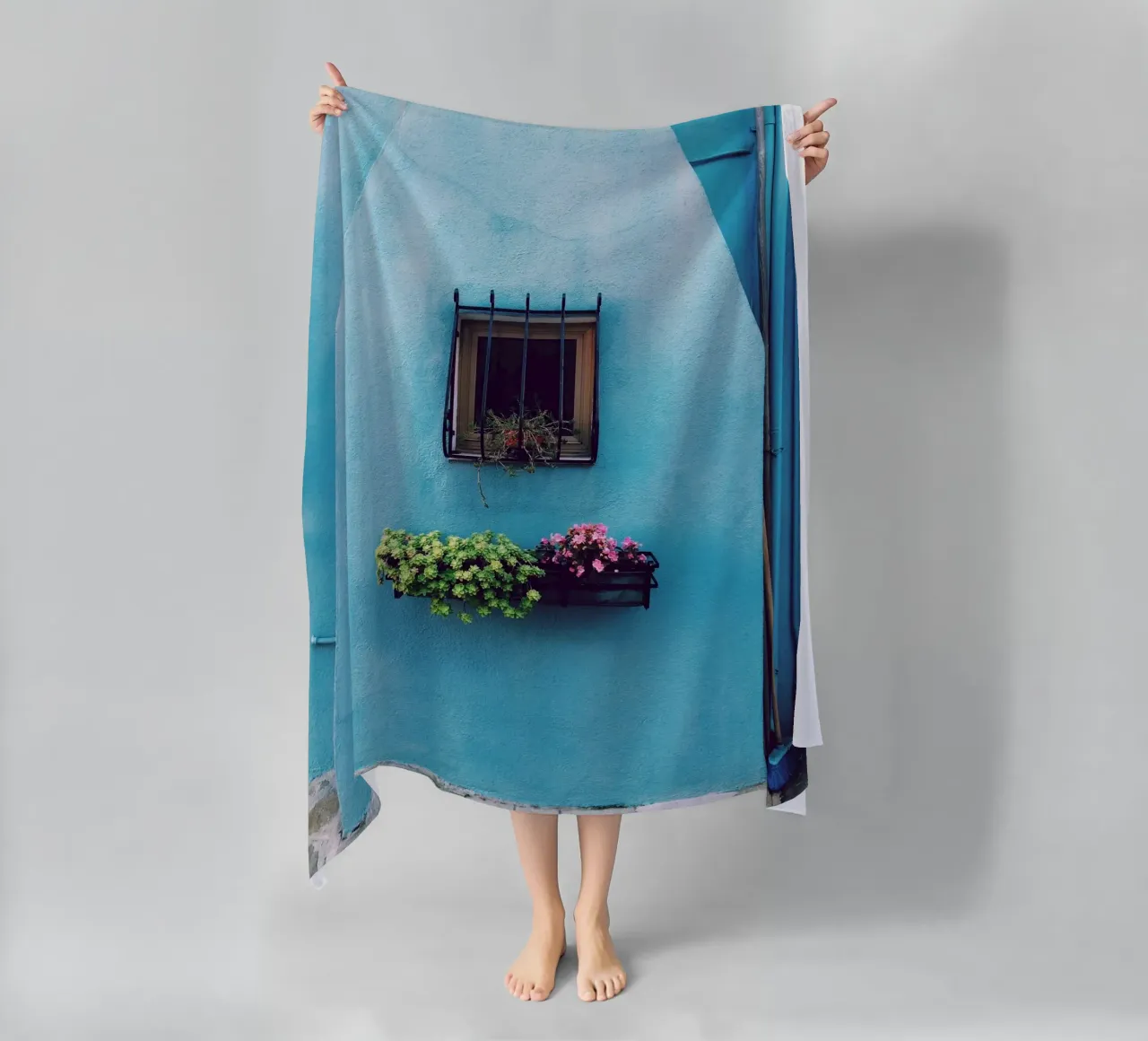 enkel venster strandhanddoek van Bleu