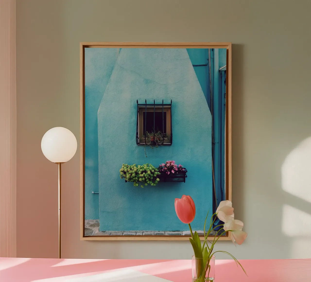 single window canvas with Floater frame by Bleu